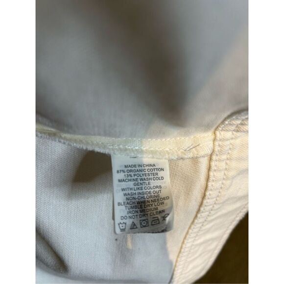 Prana White Slate Rim Denim Jacket Sz Medium Distressed - Picture 8 of 8